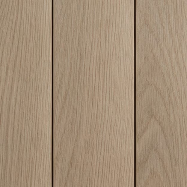 Rift-sawn white oak boards with a straight grain.